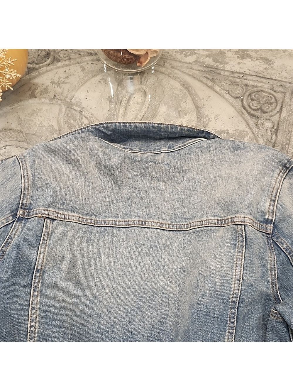 Mens Denim Jean Jacket Medium Size - Picture 14 of 14